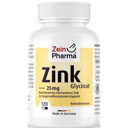 Zinc Glycinate 25 mg in gastro-resistant capsules 120 pcs UK