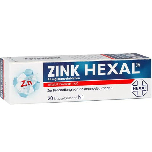 ZINC HEXAL, zinc sulphate supplement, effervescent tablets - UKDorf 