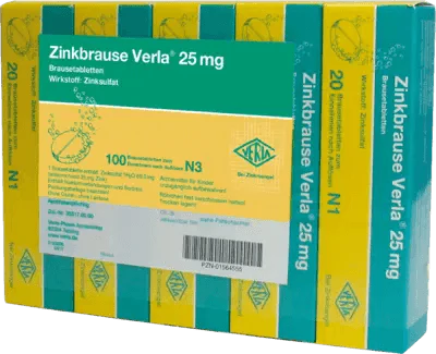 Zinc sulfate, zinc deficiency, 25 mg effervescent tablets - UKDorf 