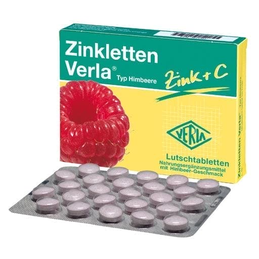 ZINC, zinc citrate, lettuce, vitamin C, Verla, Raspberry Lozenges - UKDorf 