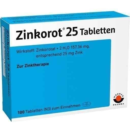 ZINKOROT 25 tablets 100 pc UK