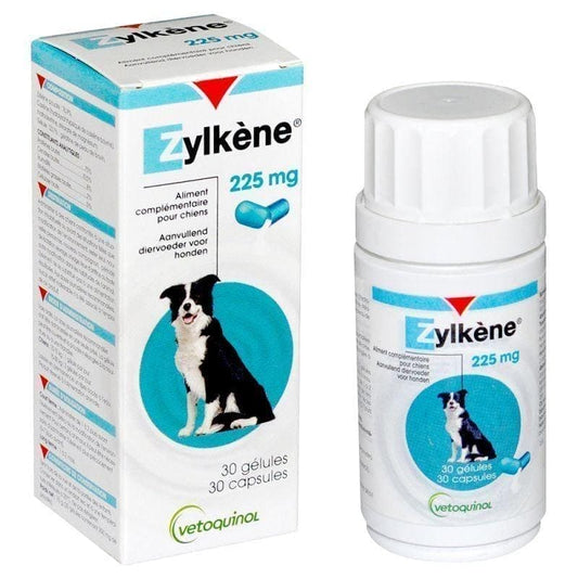 ZYLKENE 225 mg resultant food capsules for dogs, cats 100 pc UK